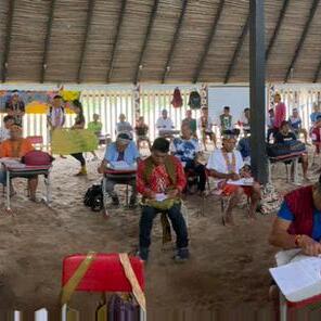 Visão panorâmica do Seminário Unã Baina de pesquisas da Escola Huni Kuĩ (2023)
